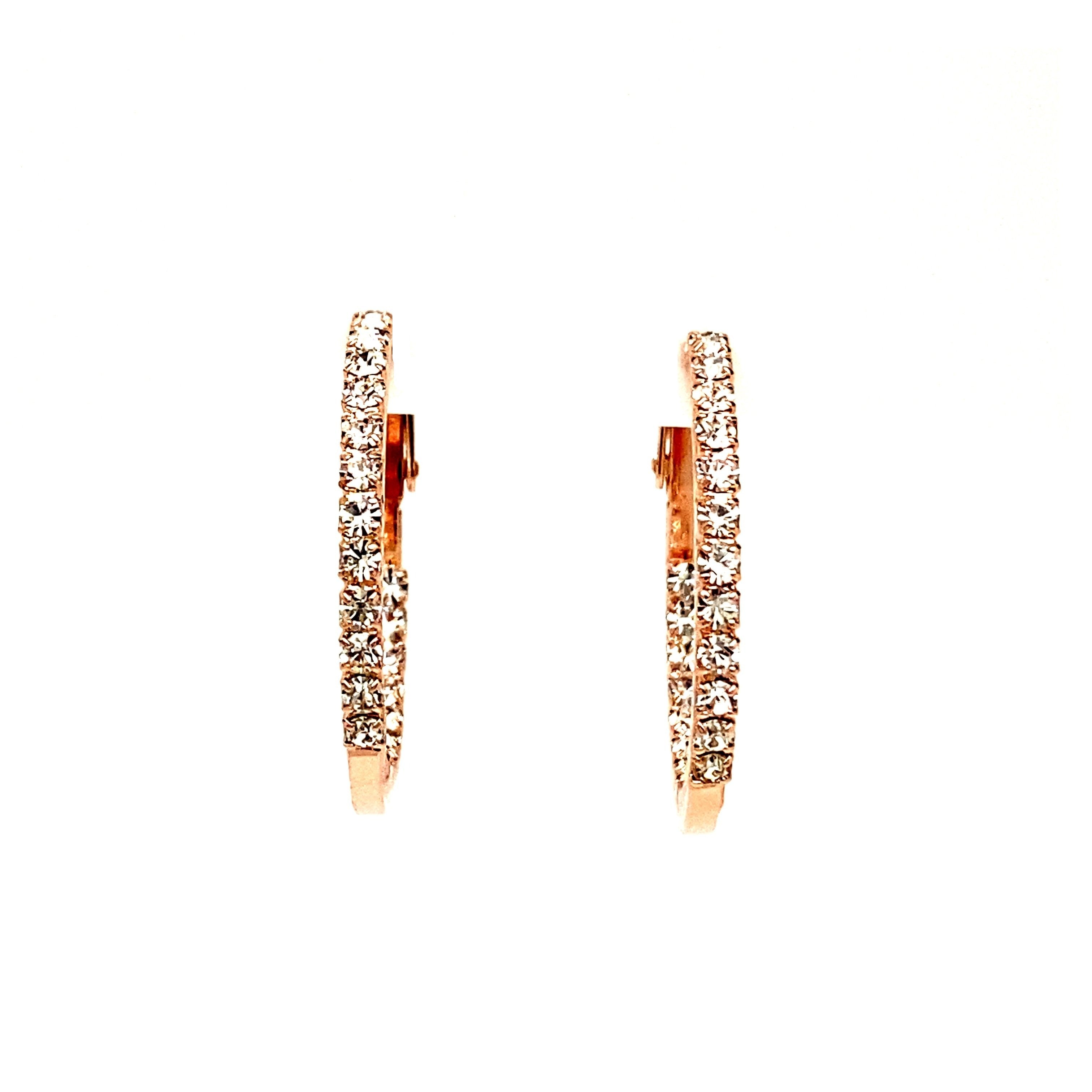 Round Crystal Hoops Collection by picntell