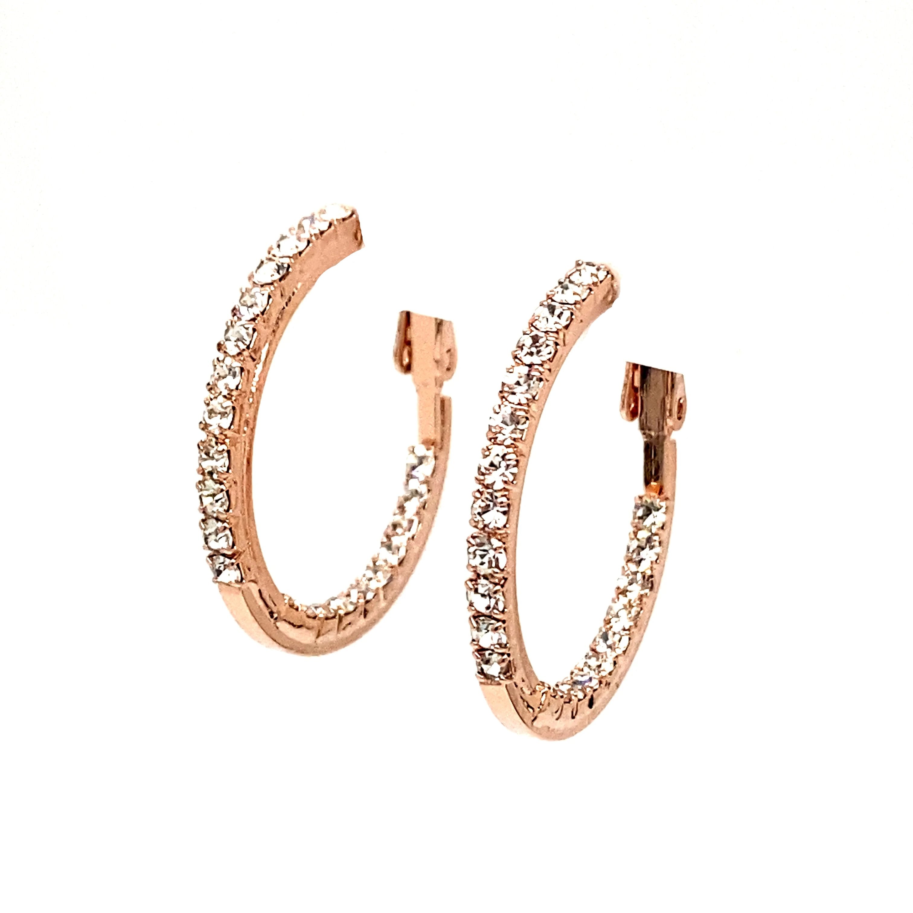 Round Crystal Hoops Collection by picntell