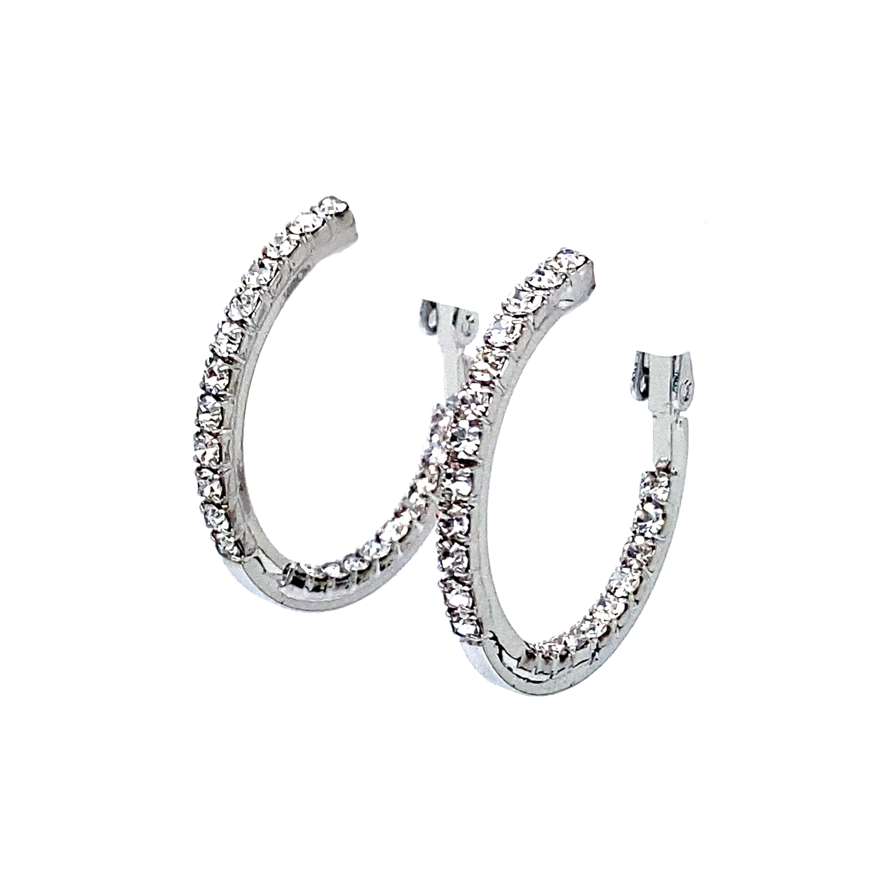 Round Crystal Hoops Collection by picntell