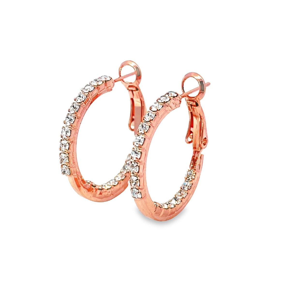 Round Crystal Hoops Collection by picntell
