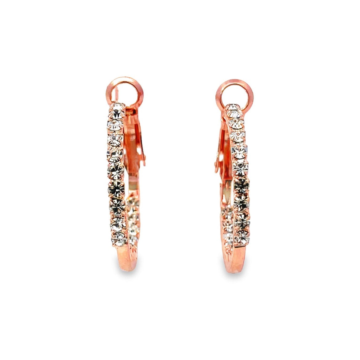 Round Crystal Hoops Collection by picntell