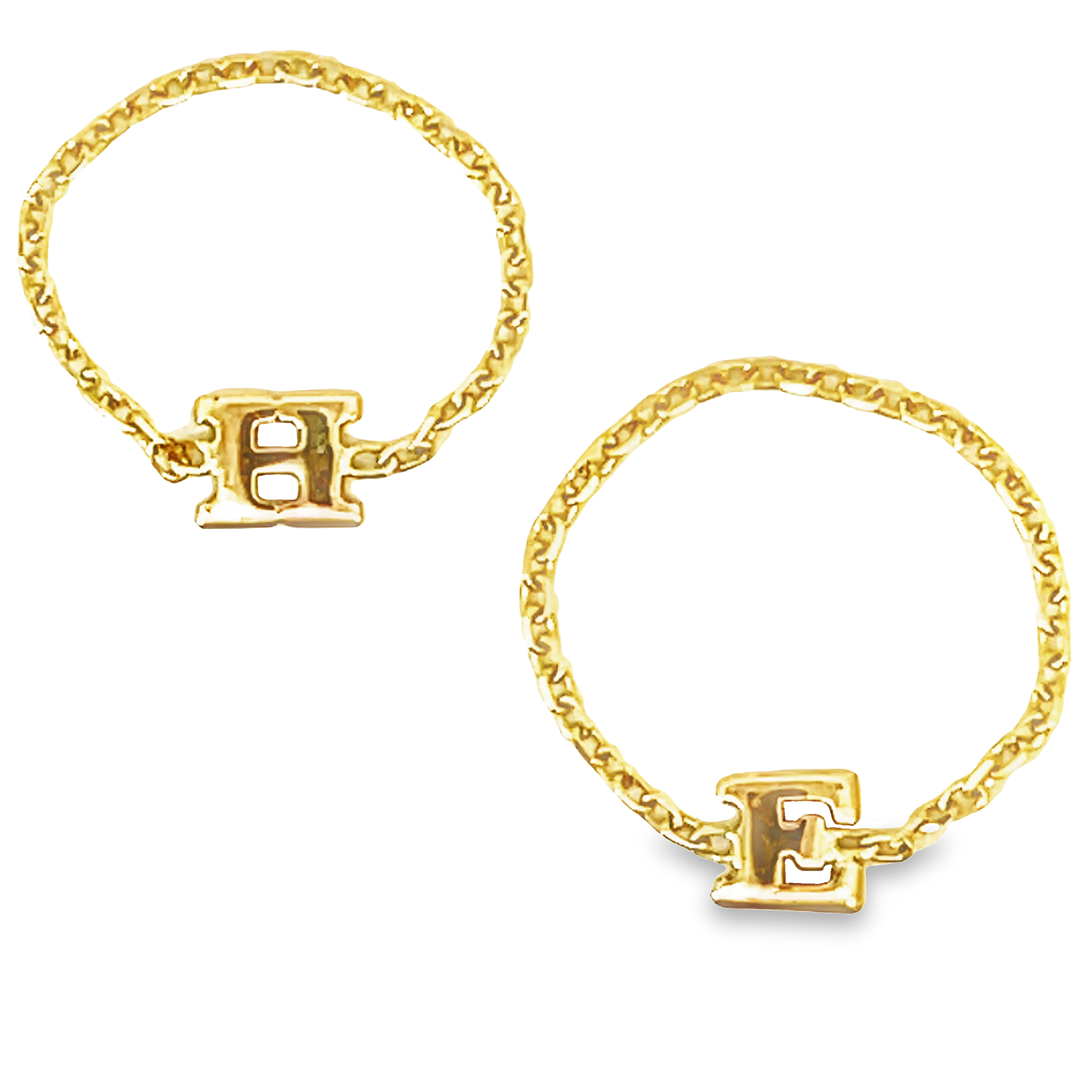 14K Initial Chain Rings by picntell