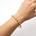 Spiked Brass Bangle Bracelet | Amali