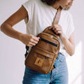 Large Vegan Leather Crossbody Sling Bag | Umoja