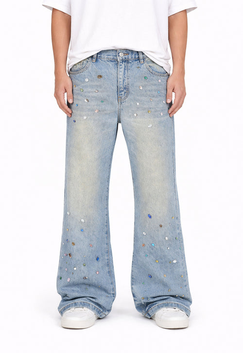 AZUL COLORED GEMSTONE DENIM by UNDEVELOPED