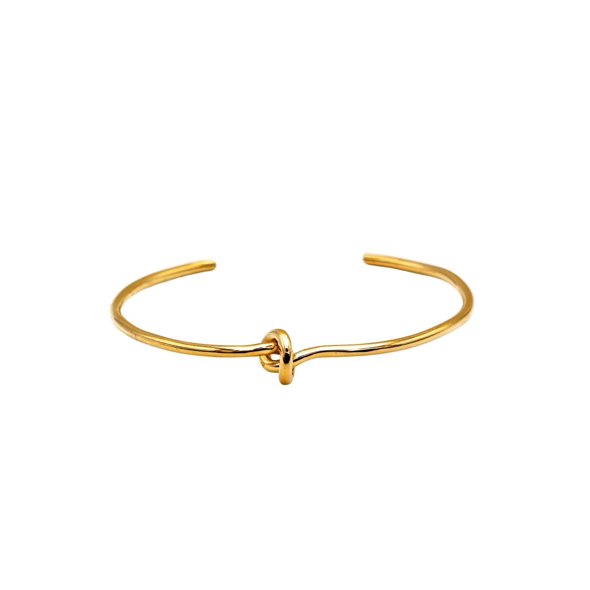 Thin Knot Brass Cuff Bracelet | Tatu