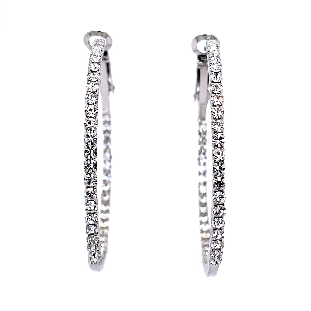 Round Crystal Hoops Collection by picntell