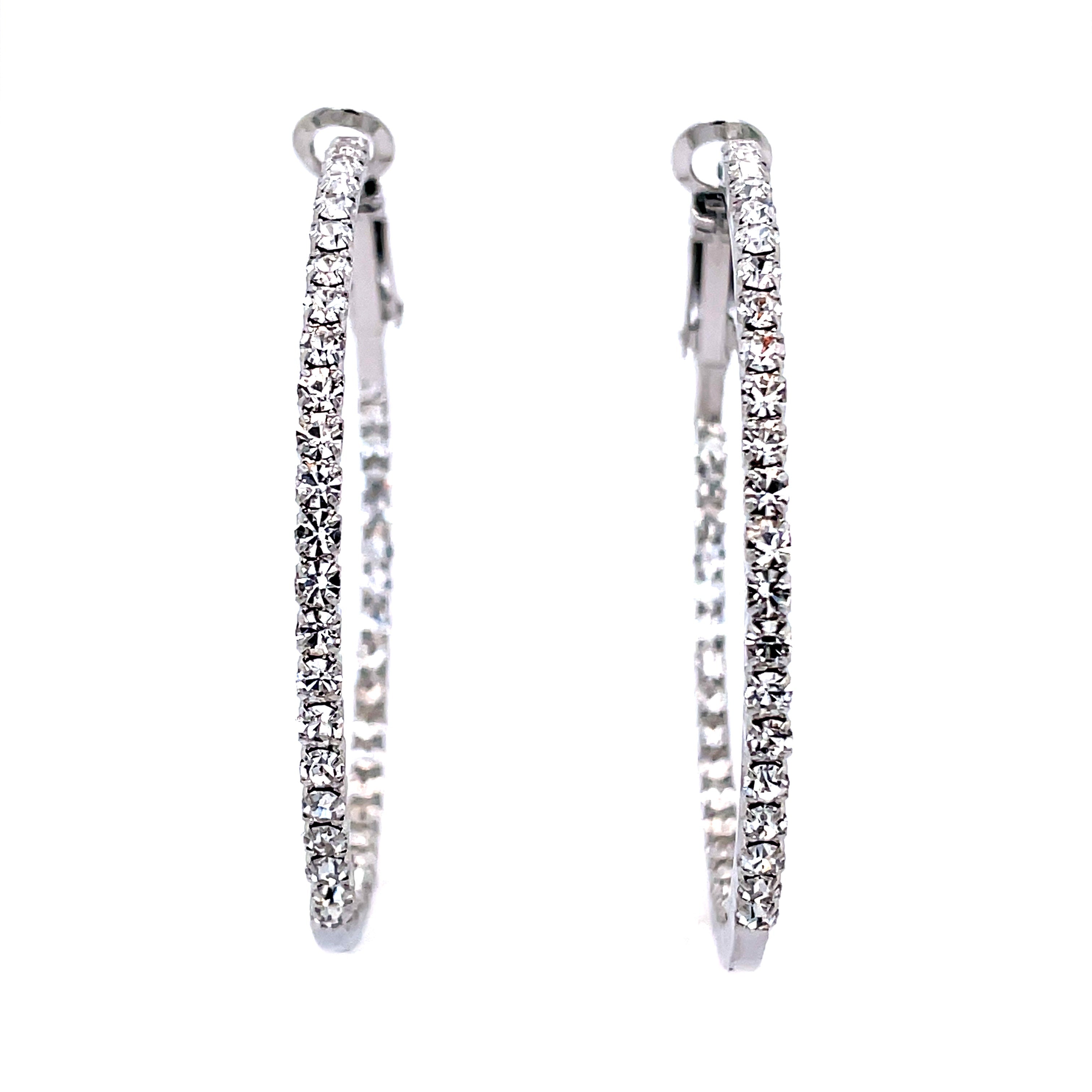 Round Crystal Hoops Collection by picntell