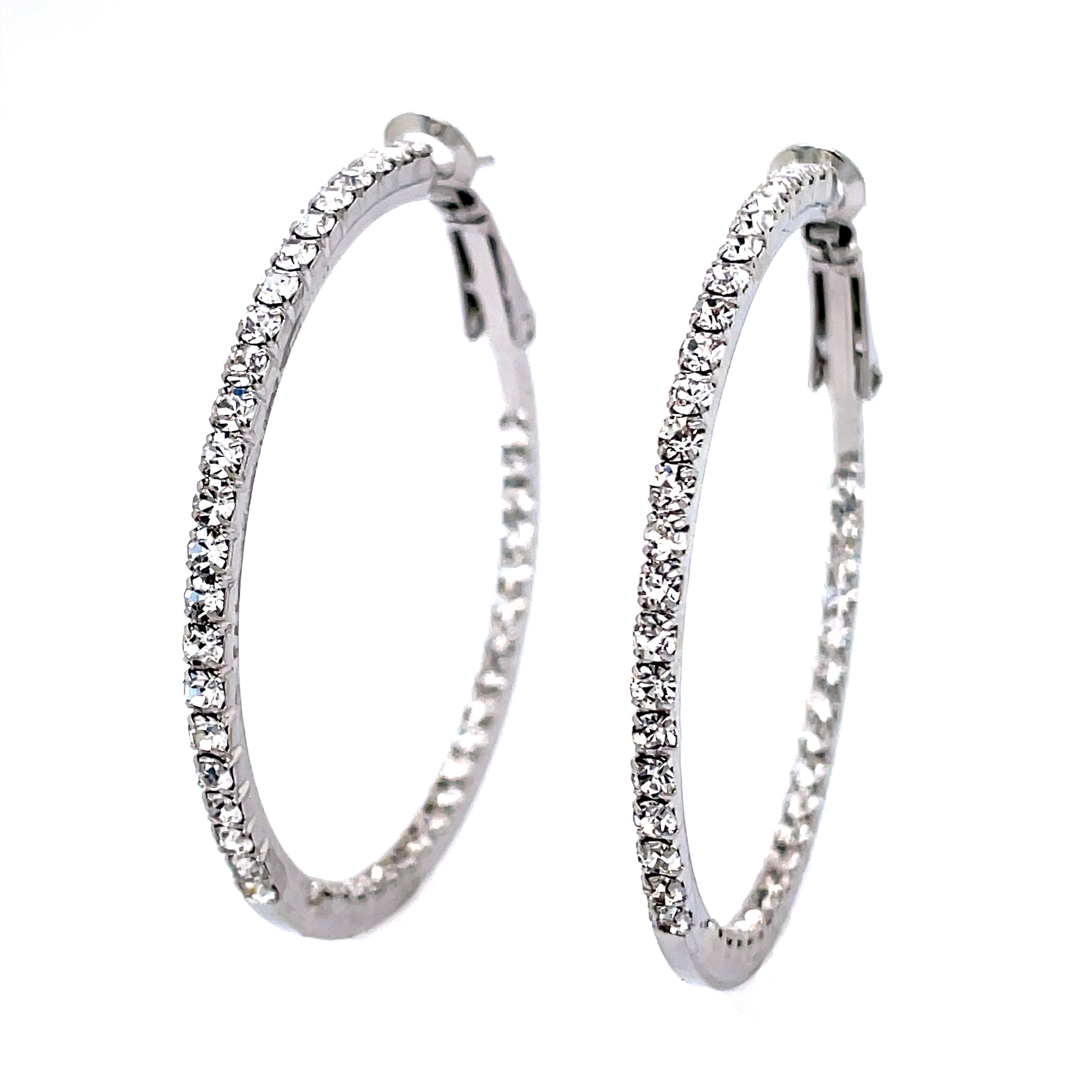 Round Crystal Hoops Collection by picntell