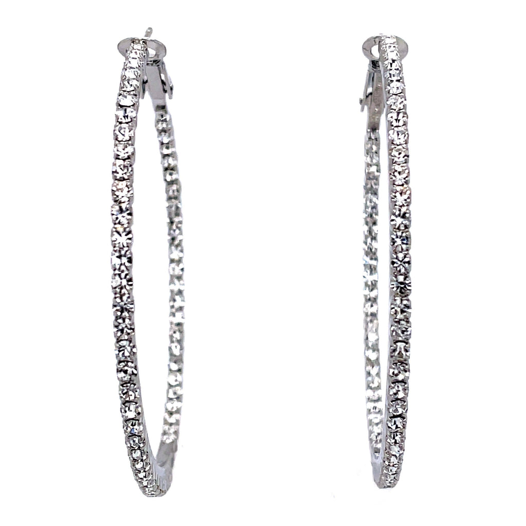 Round Crystal Hoops Collection by picntell