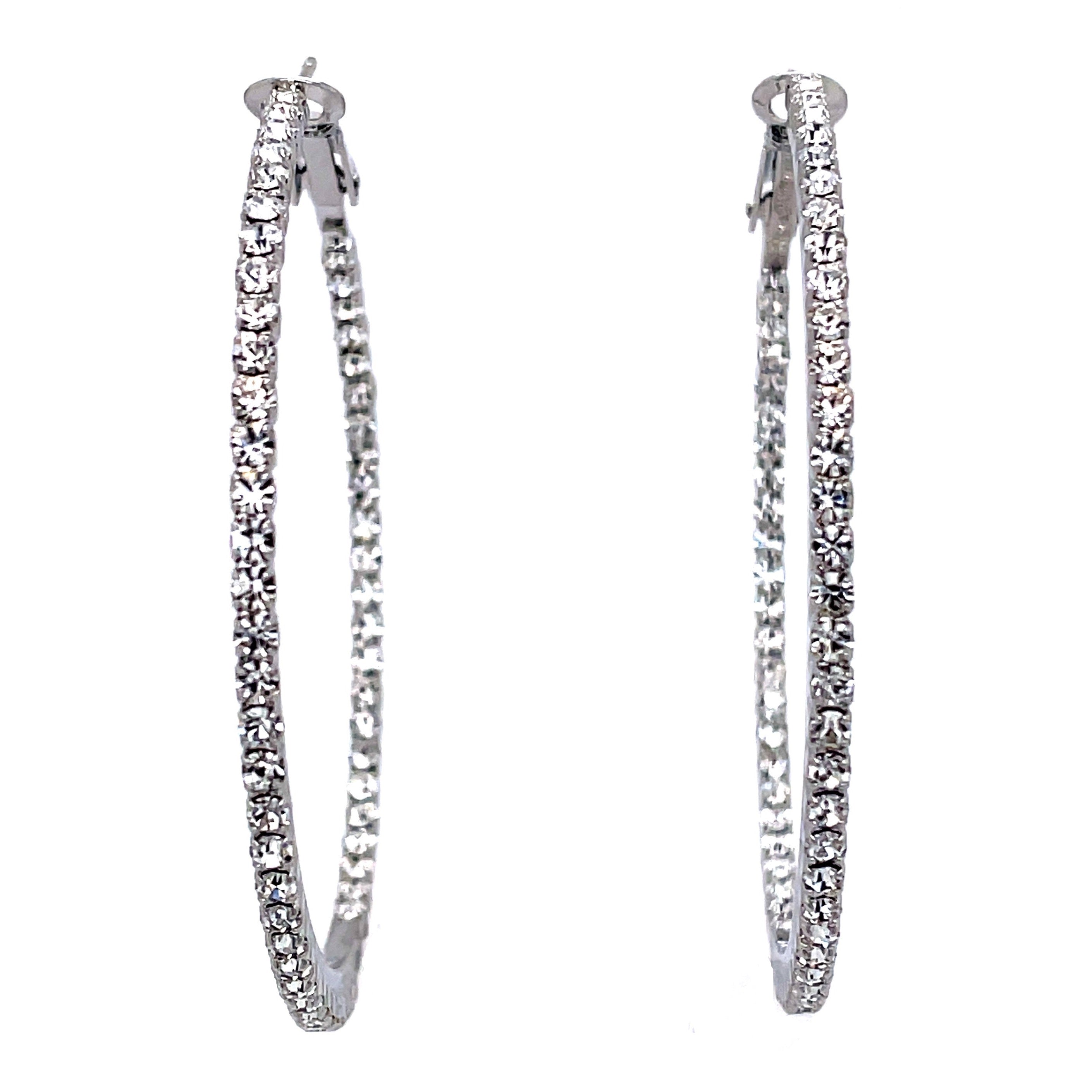 Round Crystal Hoops Collection by picntell