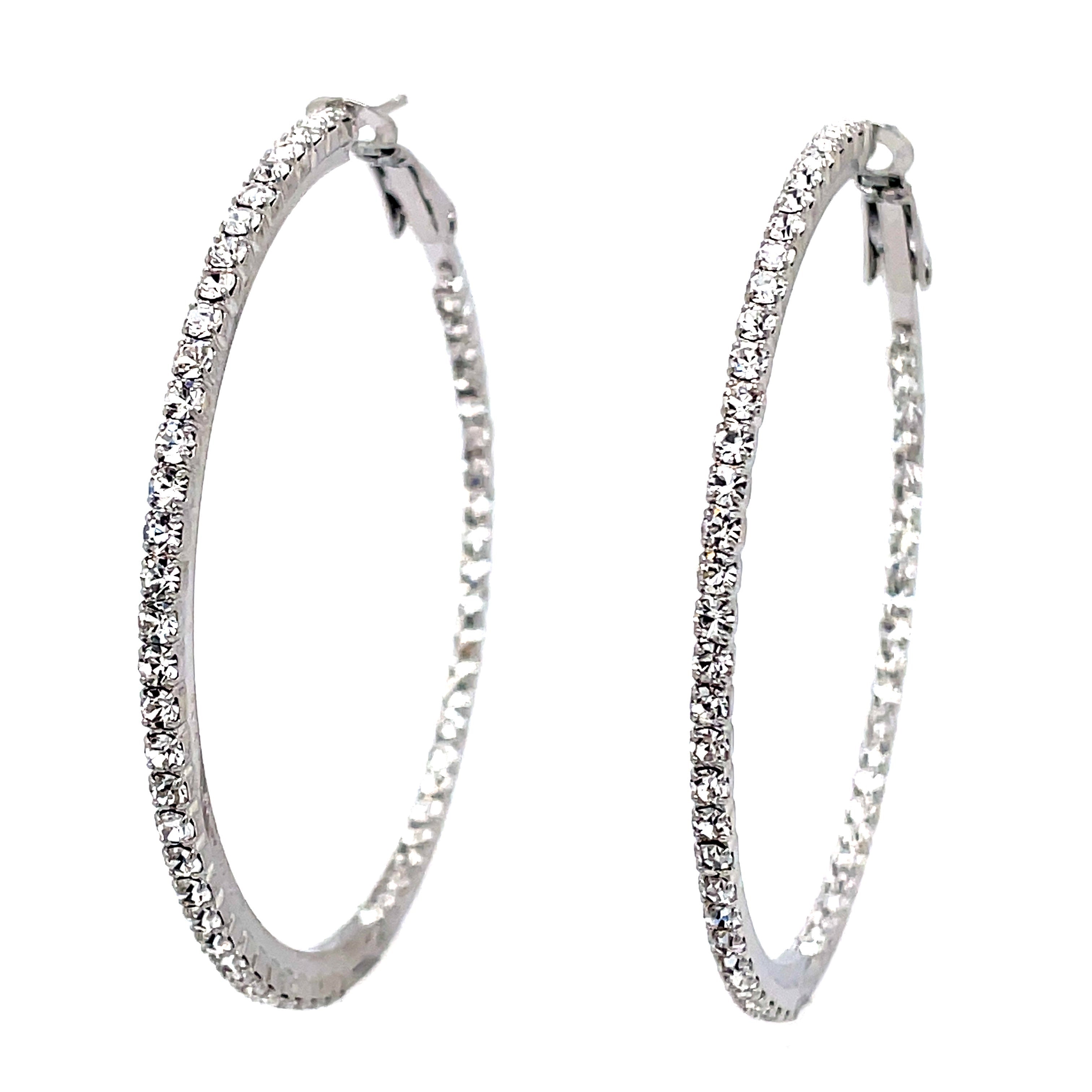 Round Crystal Hoops Collection by picntell