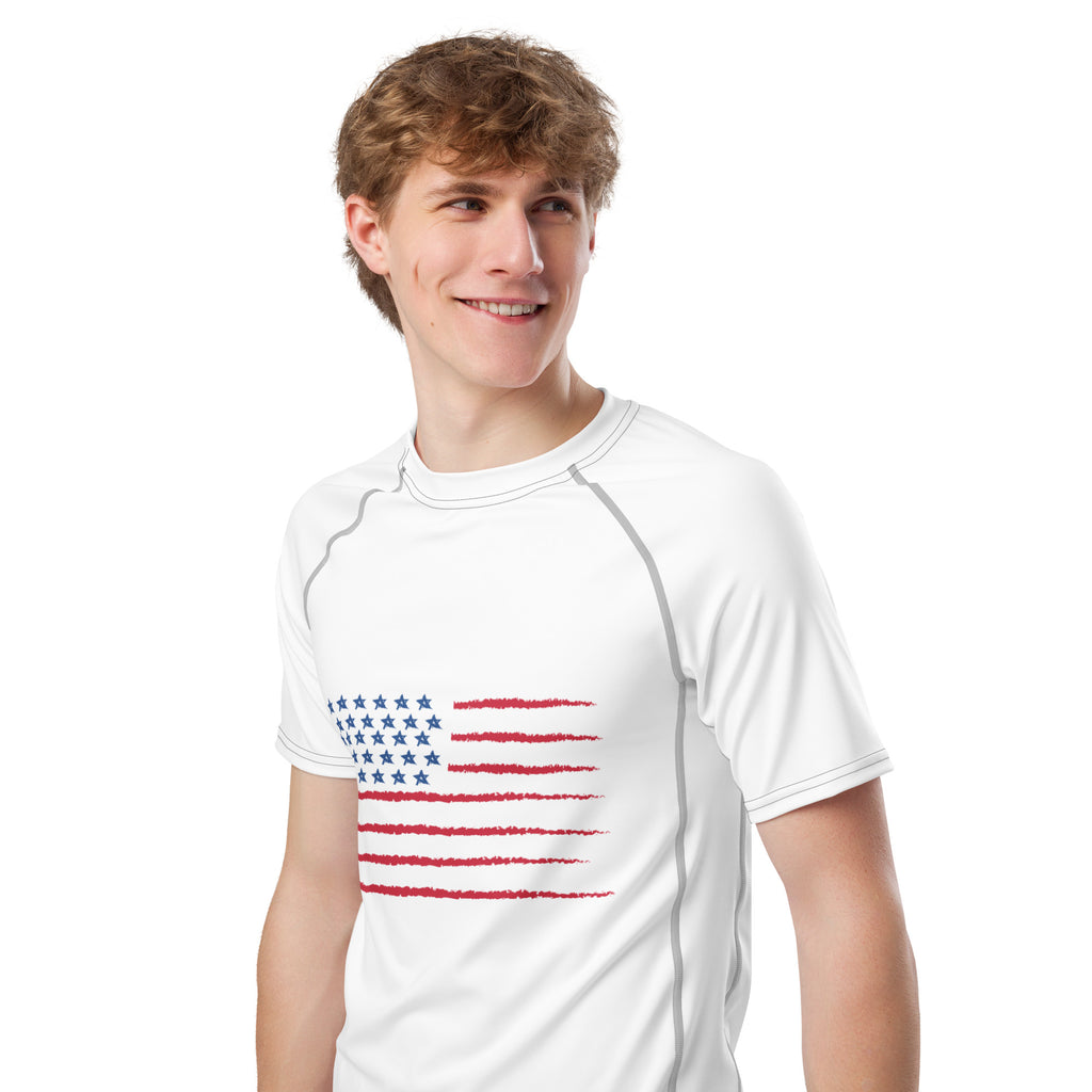USA All-over print men’s rash guard by Latinamom33