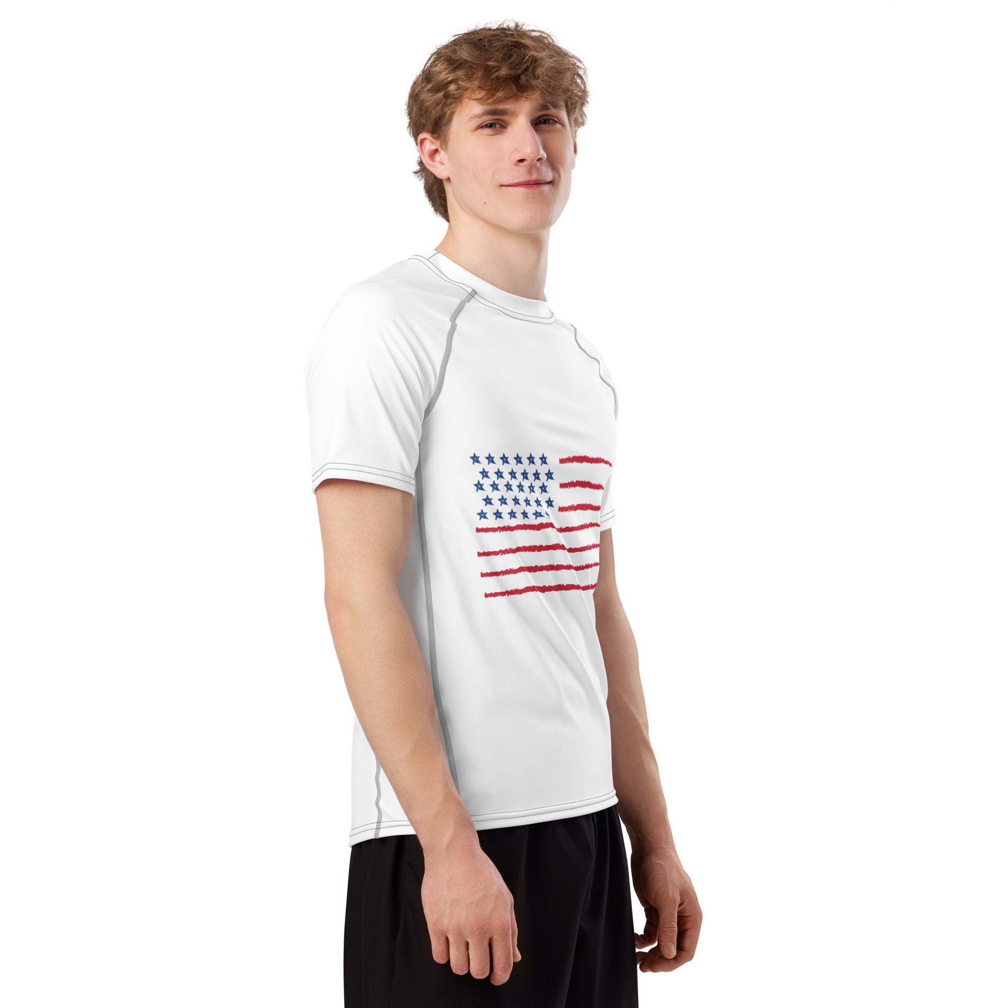 USA All-over print men’s rash guard by Latinamom33