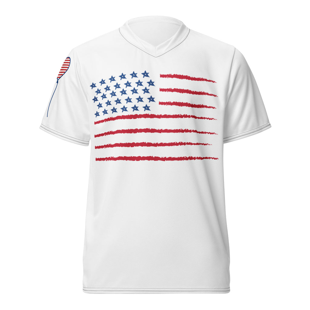 Recycled unisex sports jersey by Latinamom33