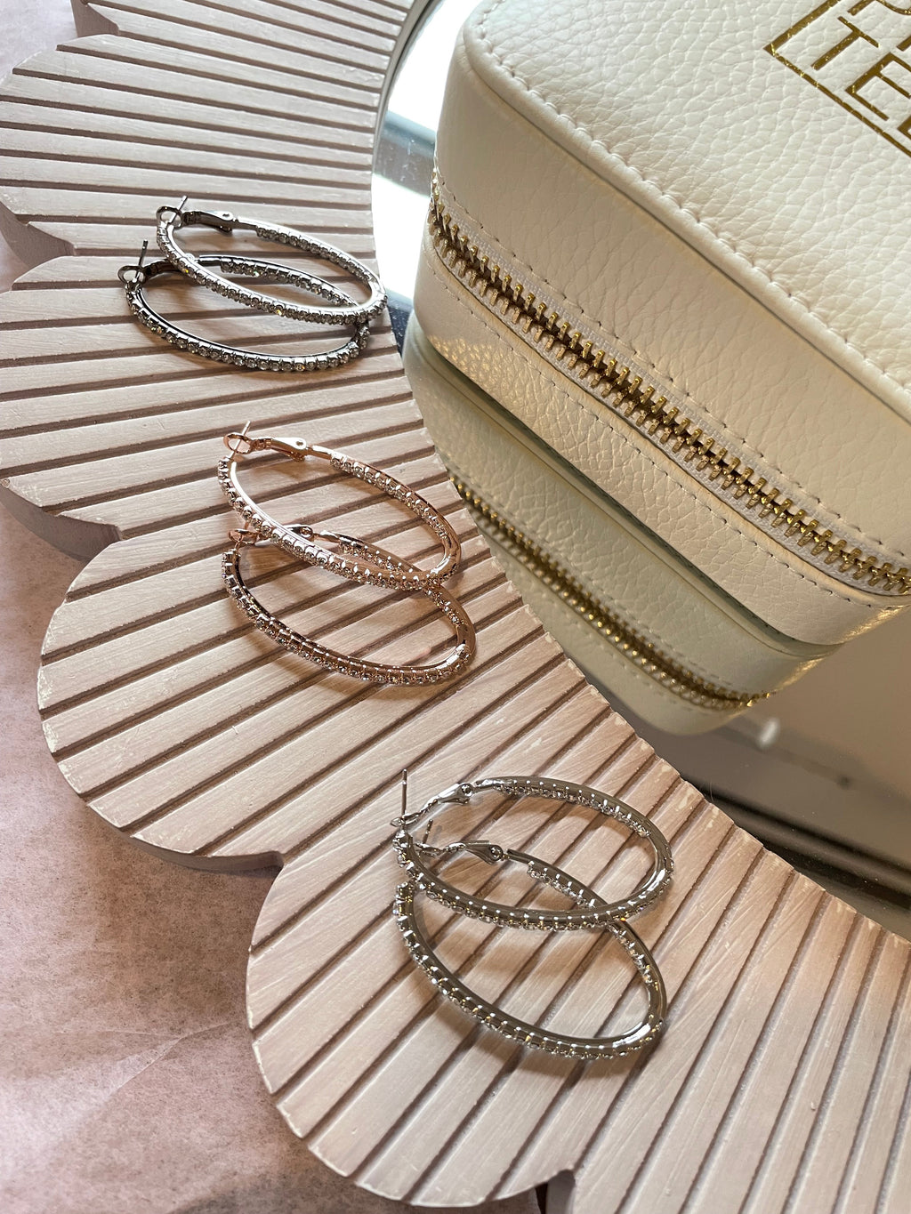 Crystal Oval Hoops Collection by picntell