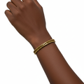 Braided Woven Brass Cuff Bracelet | Misa